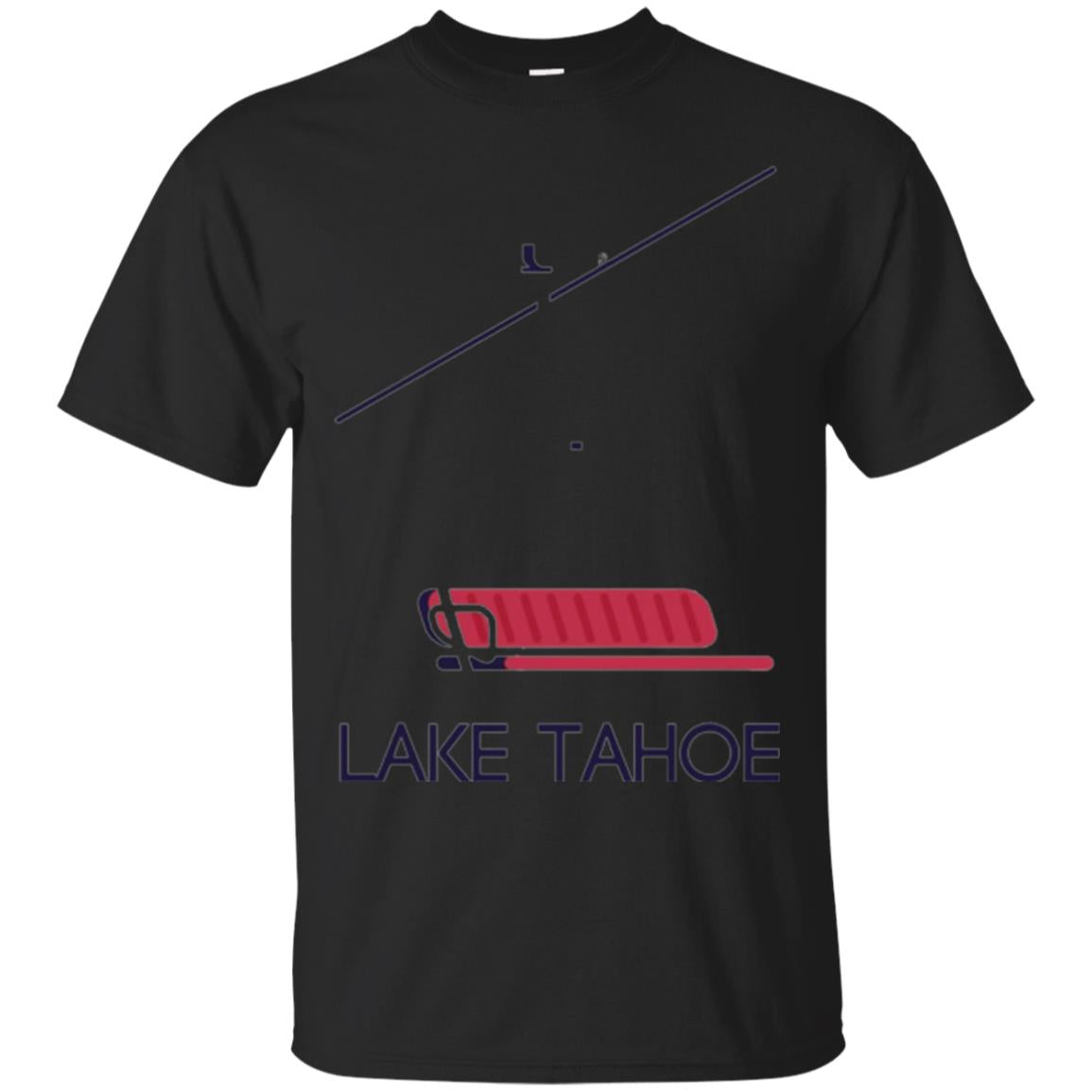 Ski Chair Lift T-shirt Lake Tahoe California Black