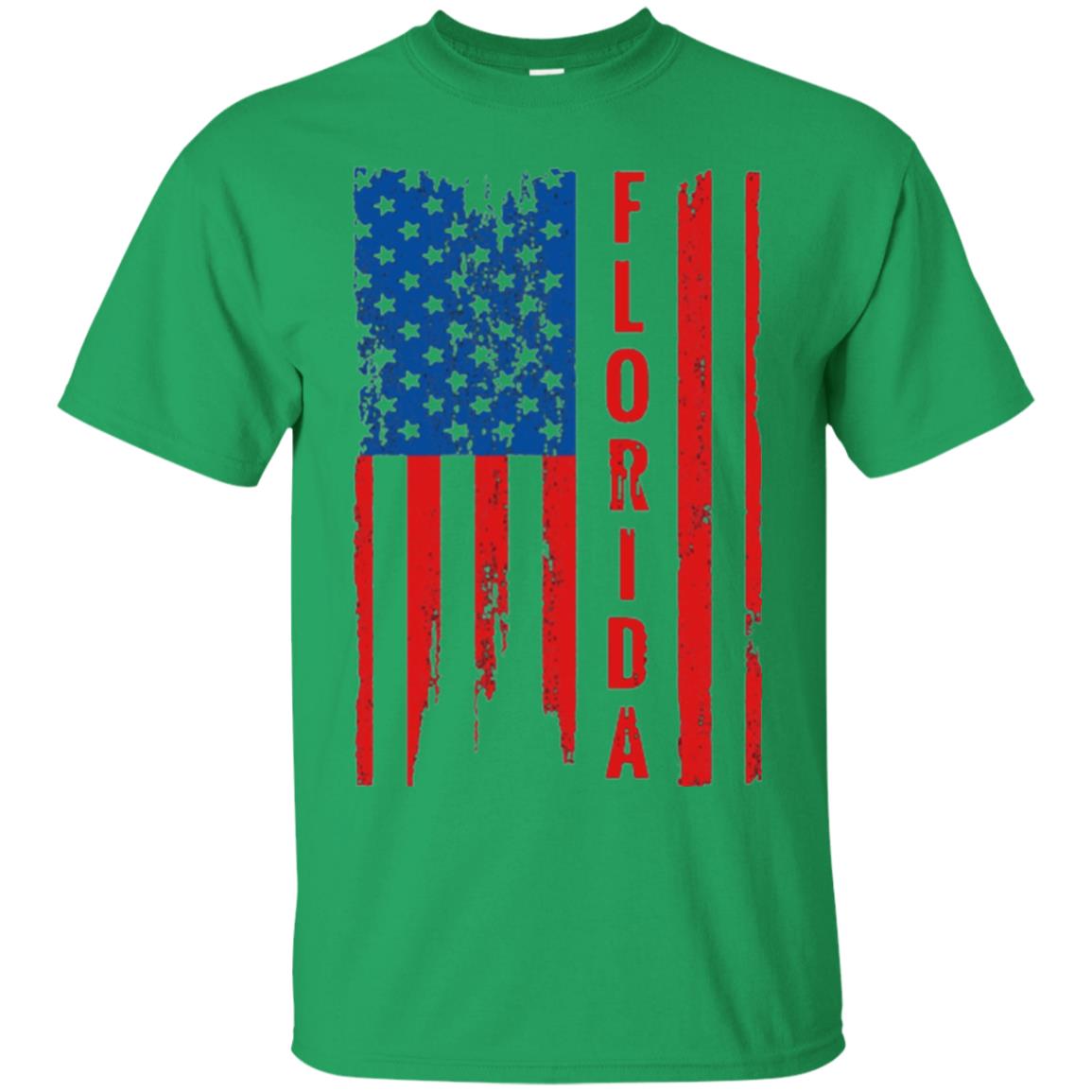 Florida State T-shirt American Flag Irish Green