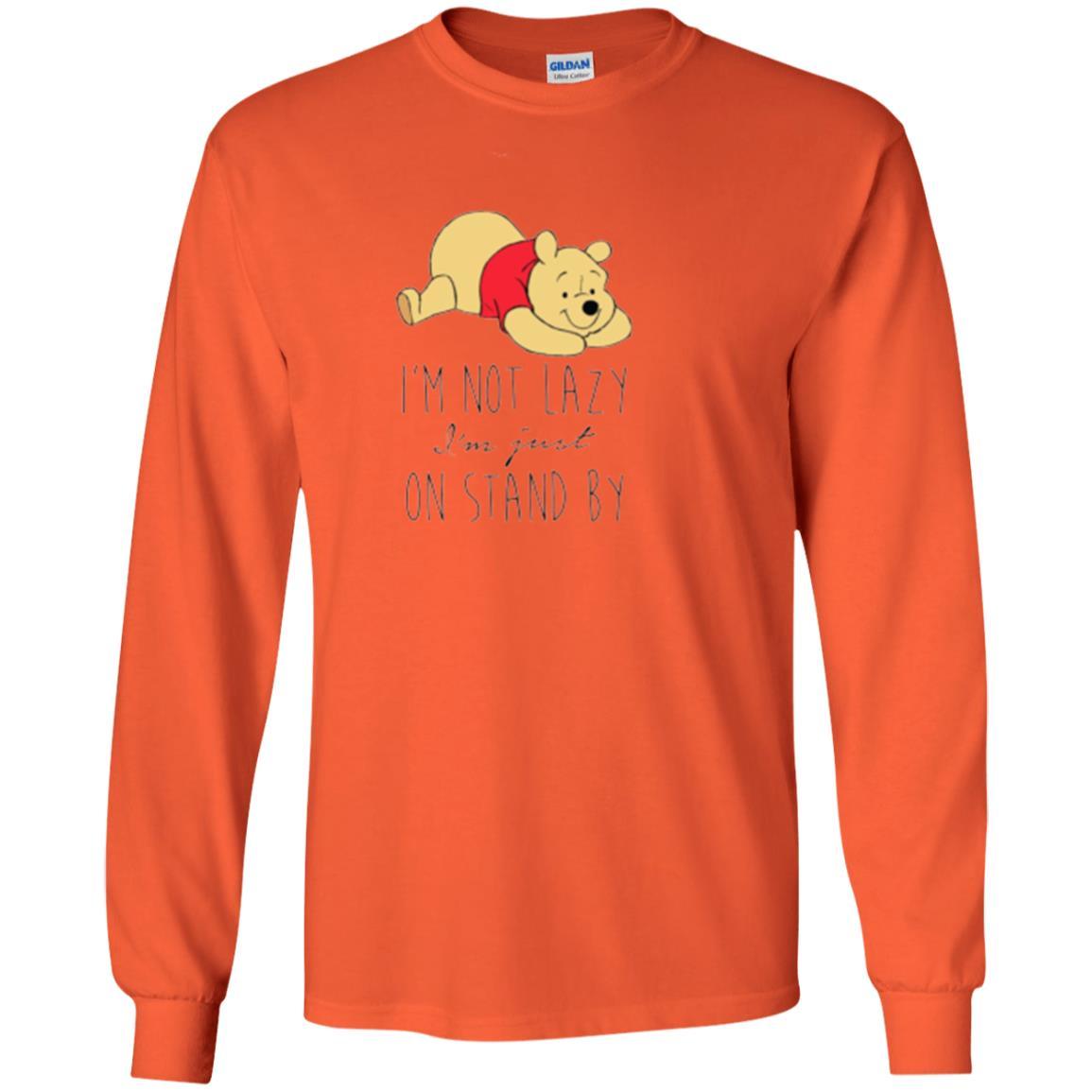 Cartoon T-shirt I'm Not Lazy I'm Just On Stand By Orange