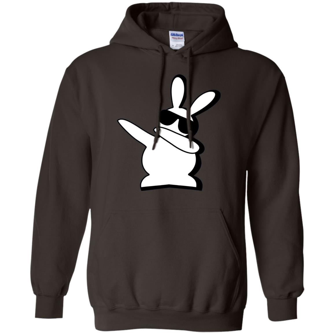 Dabbing Hip Hop Bunny Easter Dab Rabbit Dance T-shirt Dark Chocolate