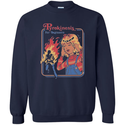 Sarcastic T-shirt Pyrokinesis For Beginners Navy