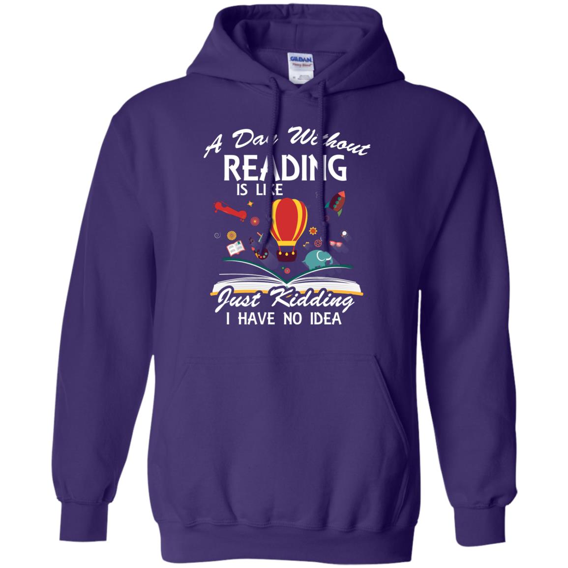 A Day Without Reading Is Like Bookworm T-shirt Purple