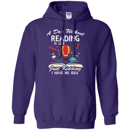 A Day Without Reading Is Like Bookworm T-shirt Purple