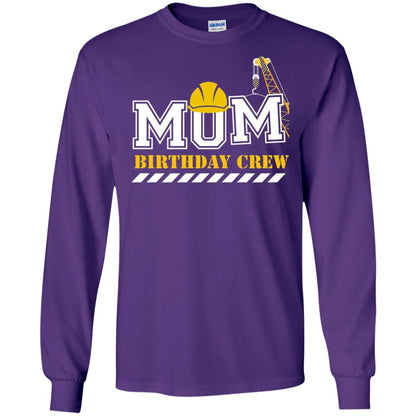 Mom Birthday Crew Mommy T-shirt Purple