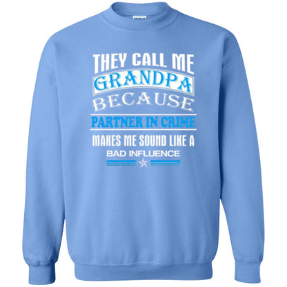 Family T-shirt They Call Me Grandpa Carolina Blue