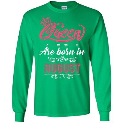 Brithday T-Shirt Queen Are Born In August Irish Green