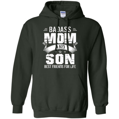 Badass Mom And Son Best Friends For Life Shirt Forest Green