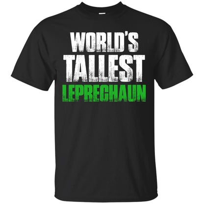 St. Patrick_s Day T-shirt World_s Tallest Leprechaun Black