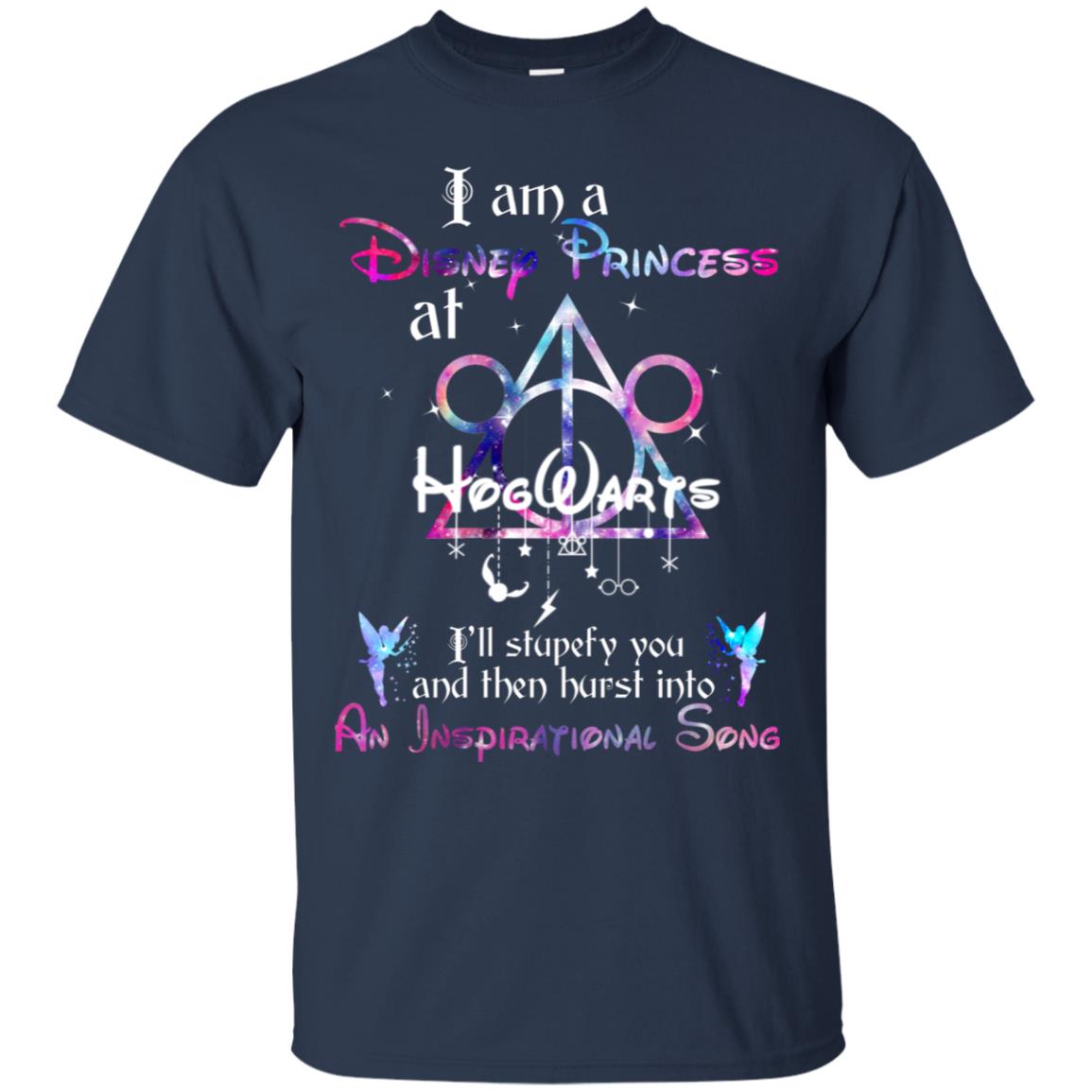 I Am A Disney Pricess At Hogwarts Harry Potter Shirt= G200 Gildan Ultra Cotton T-Shirt Navy