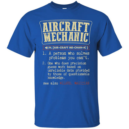 Aircraft Mechanic A Person Who Solves Problem You Cant One Who Does Precision Guess Work Based On Unreliable Data Provided By Those Of Questionable Knowledge Royal