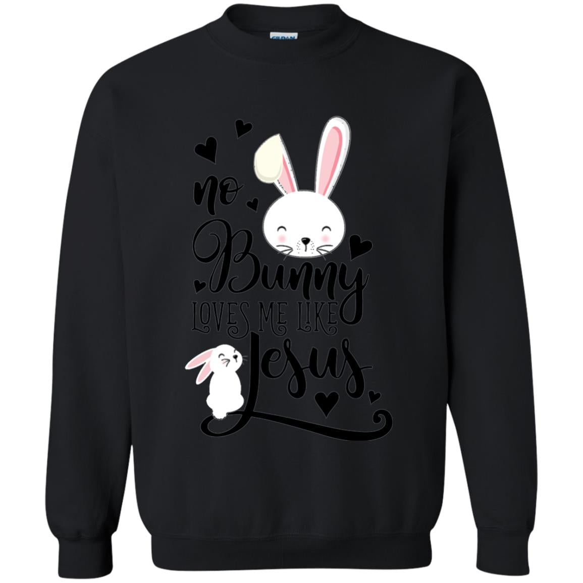 No Bunny Loves Me Like Jesus Christian Easter Day Shirt Black