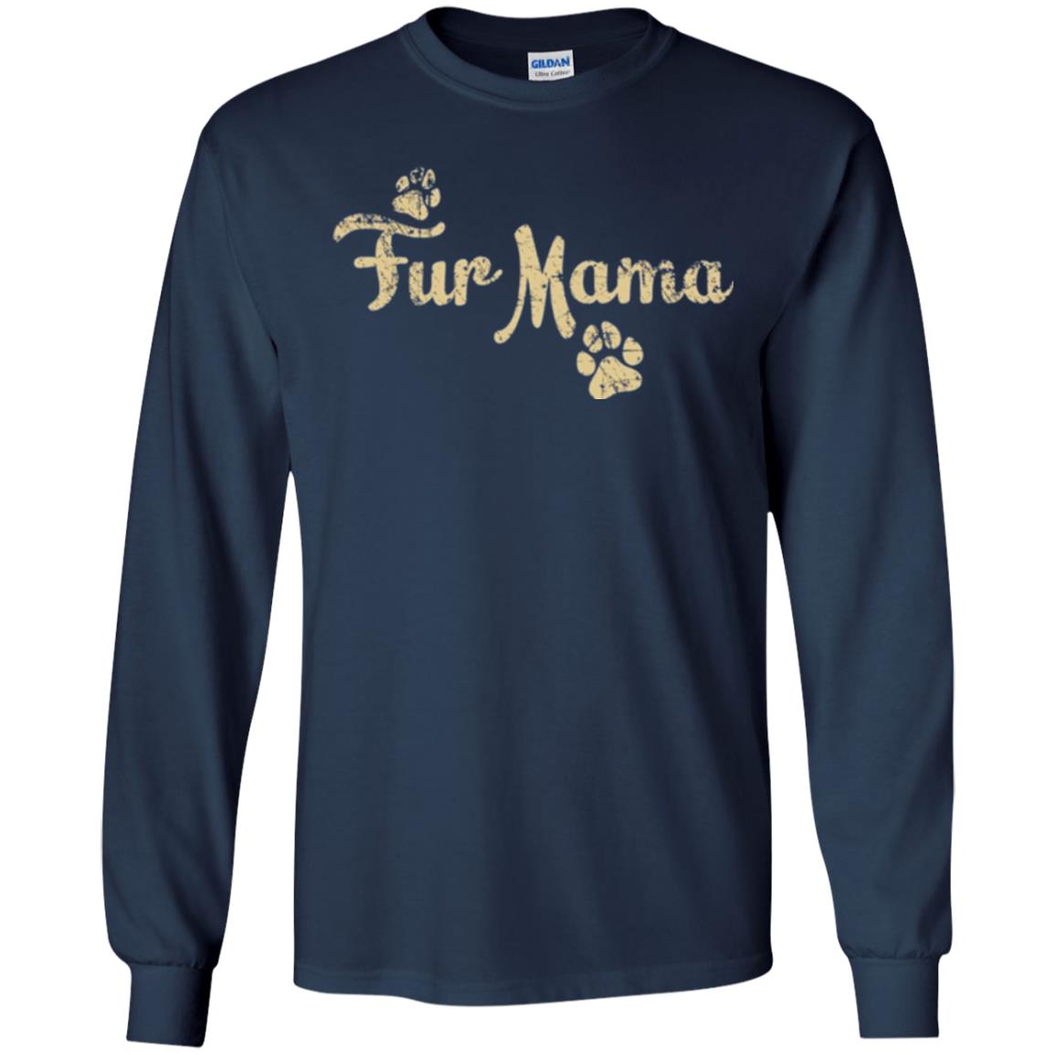 Fur Mama Mommy Love Dog T-shirt Navy