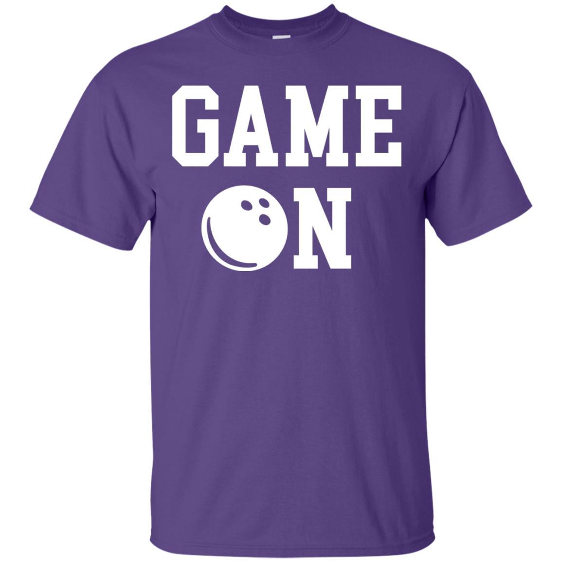 Bowler T-shirt Game On Bowling T-shirt Purple