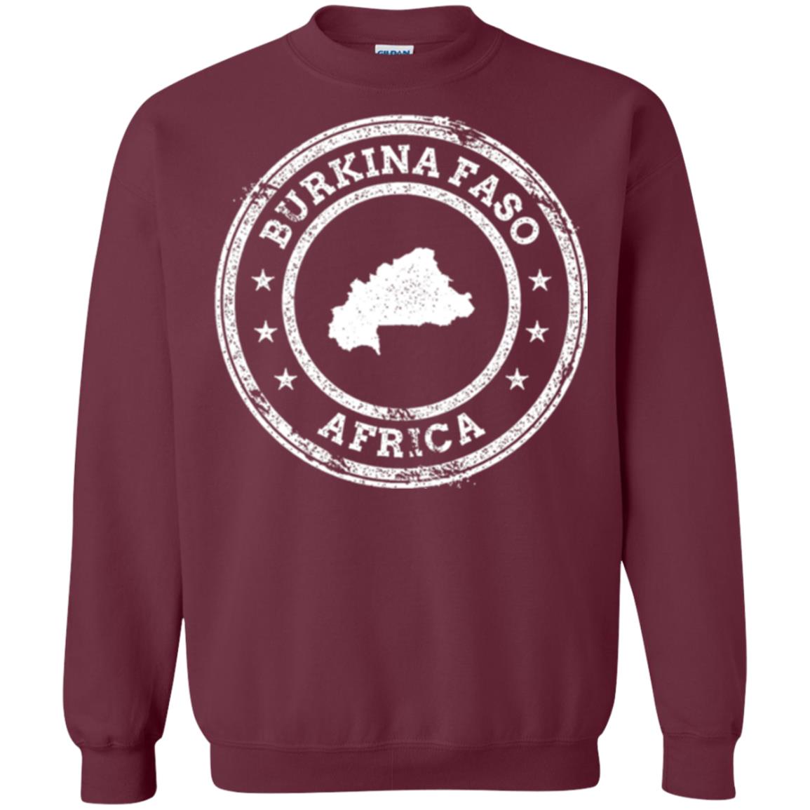 Burkina Faso Africa Passport Stamp T-shirt Maroon