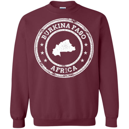 Burkina Faso Africa Passport Stamp T-shirt Maroon