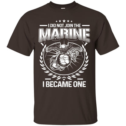 I Did Not Join The Marine I Became One Shirt Dark Chocolate