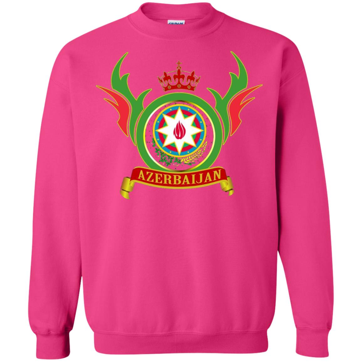 Azerbaijan Arms Coat Flag T-shirt Heliconia