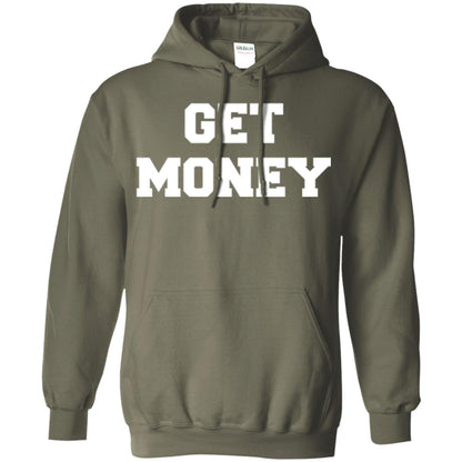 Motivational Quote T-shirt Get Money Military Green