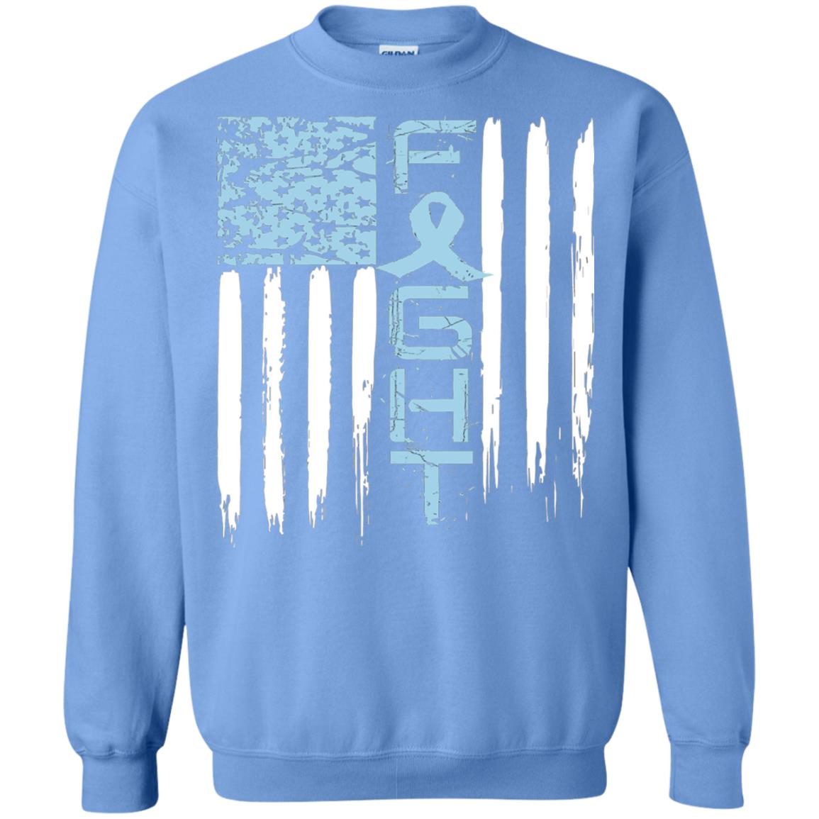 Fight Hope Prostate Cancer Awareness Cancer T-shirt Carolina Blue
