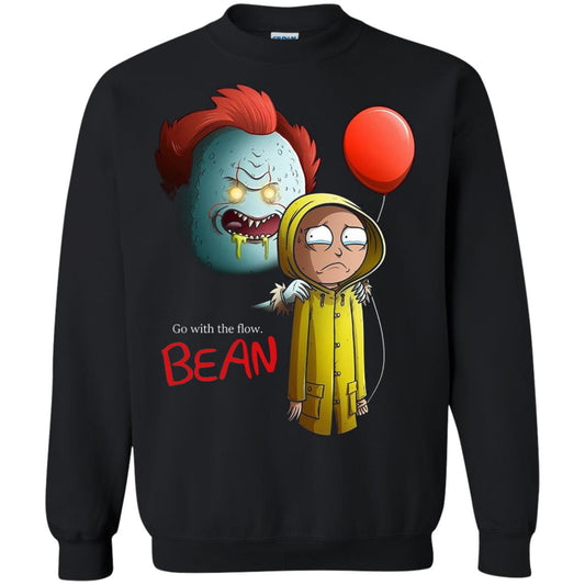 Go With The Flow It And Bean Horror Movie Shirt Black