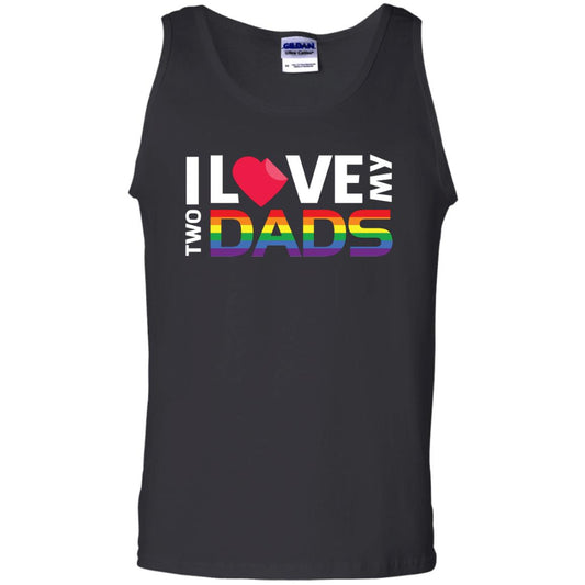 I Love My Two Dads Lgbt Shirt Black