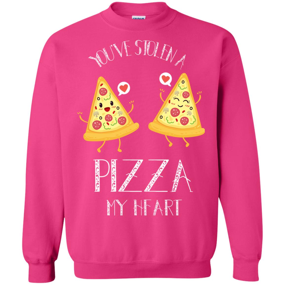 Pizza Lover T-shirt You've Stolen A Pizza My Heart Heliconia