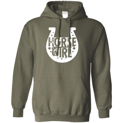 Horse Girl T-shirt I Love My Horses Racing Military Green