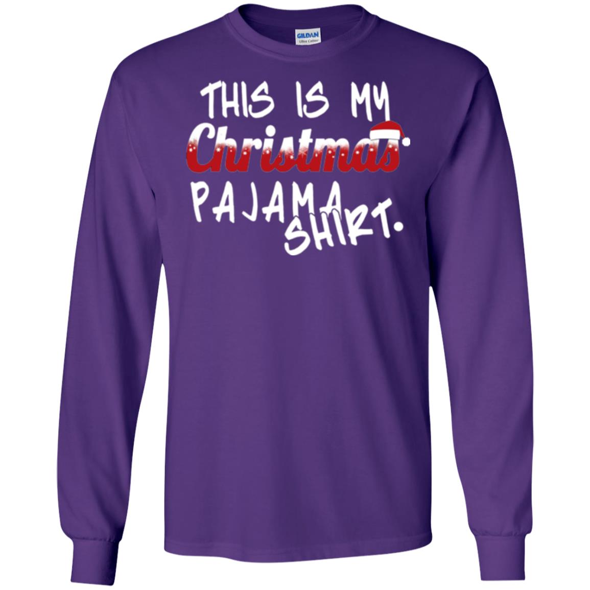 Christmas T-shirt This Is My Christmas Pajama Shirt Purple