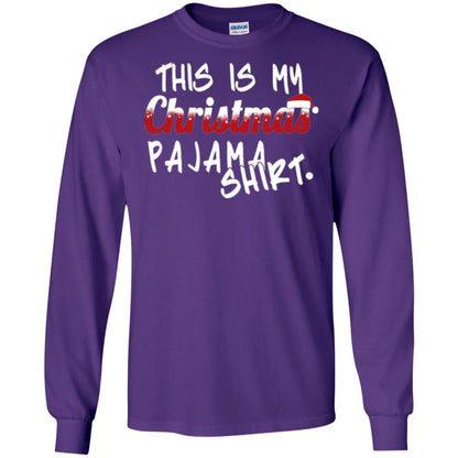 Christmas T-shirt This Is My Christmas Pajama Shirt Purple
