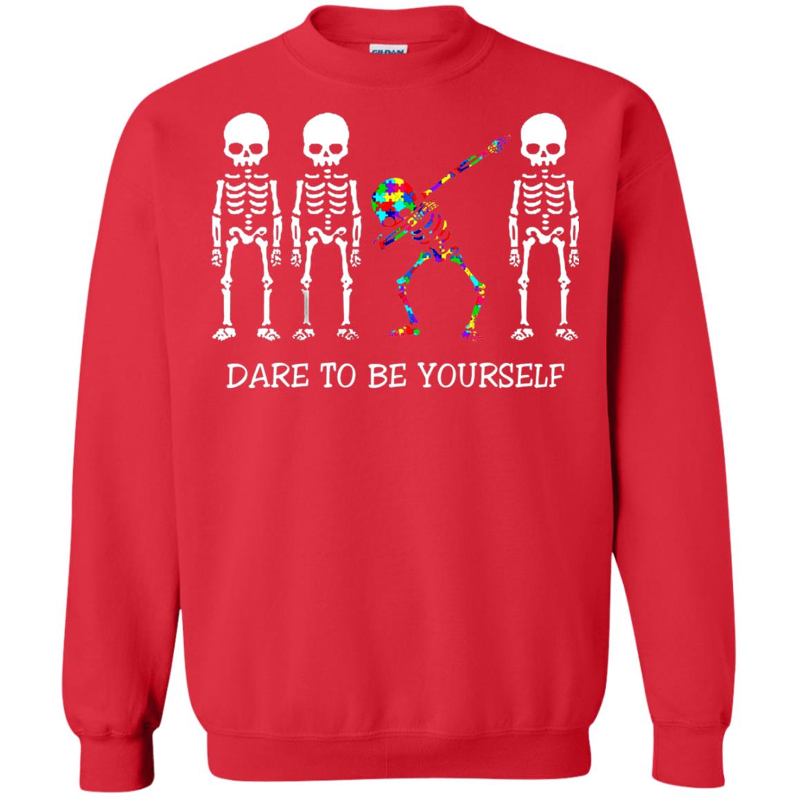 Dare To Be Yourself Autism Awareness T-shirt Red