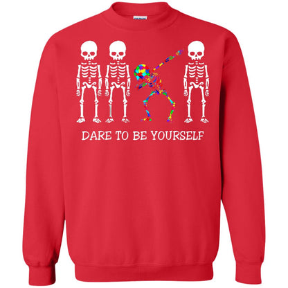 Dare To Be Yourself Autism Awareness T-shirt Red
