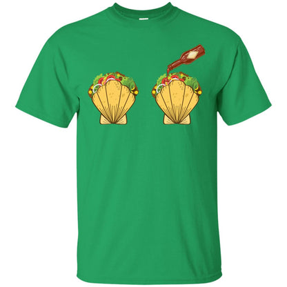 Mermaid Shell T-shirt Taco Bra And Spicy Chili Sauce Irish Green