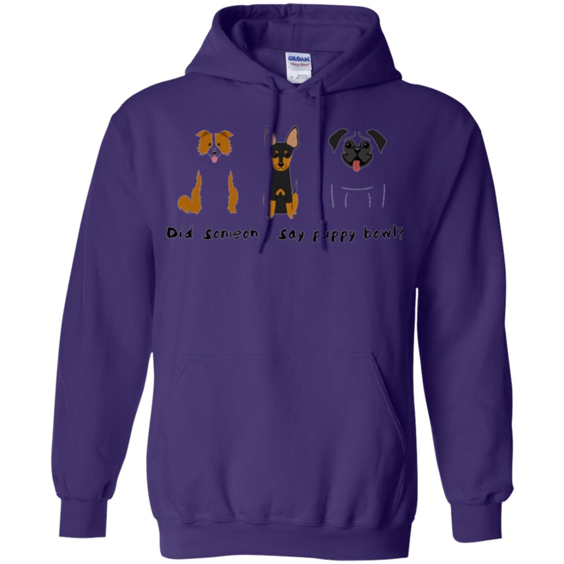 Puppy Bowl Football Funny Dog T-shirt Purple