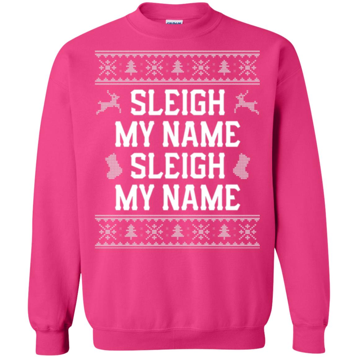 Christmas T-shirt Sleigh My Name Heliconia