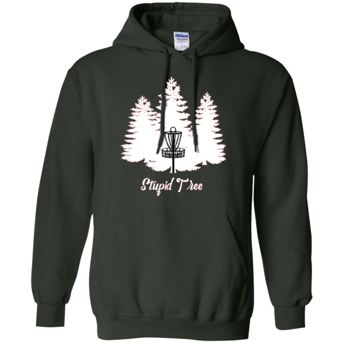 Disc Golf T-shirt Stupid Tree Forest Green