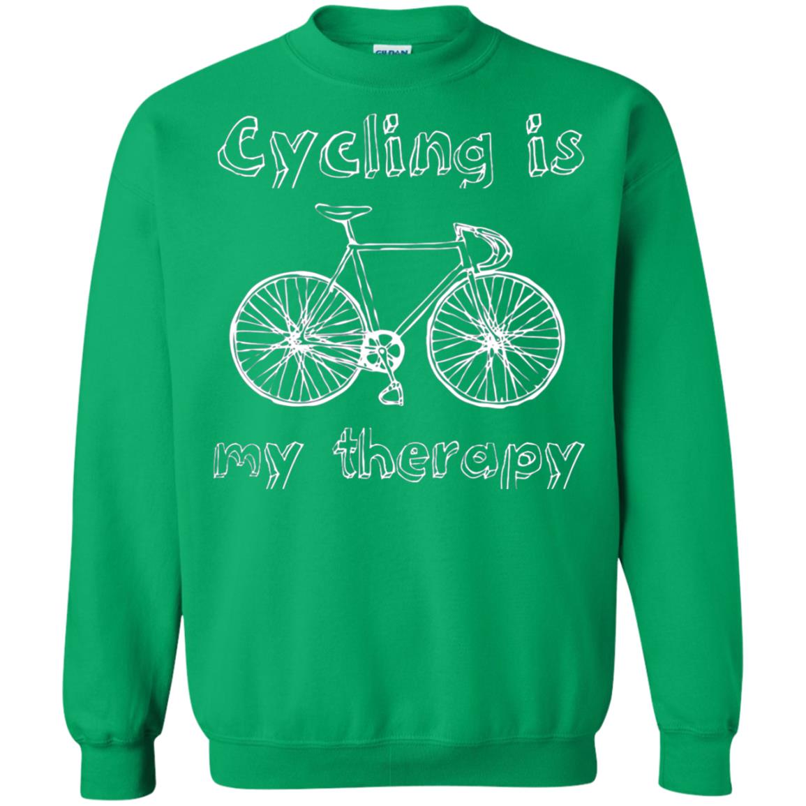 Cycling Is My Therapy Spin Class T-shirt Irish Green