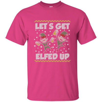 Christmas T-shirt Let_s Get Elfed Up Heliconia