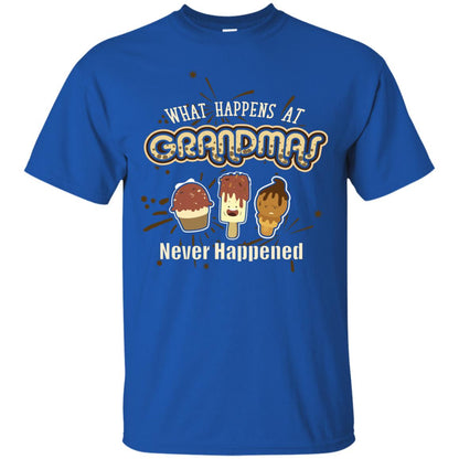 What Happens At Grandmas Never Happened Family Shirt Royal