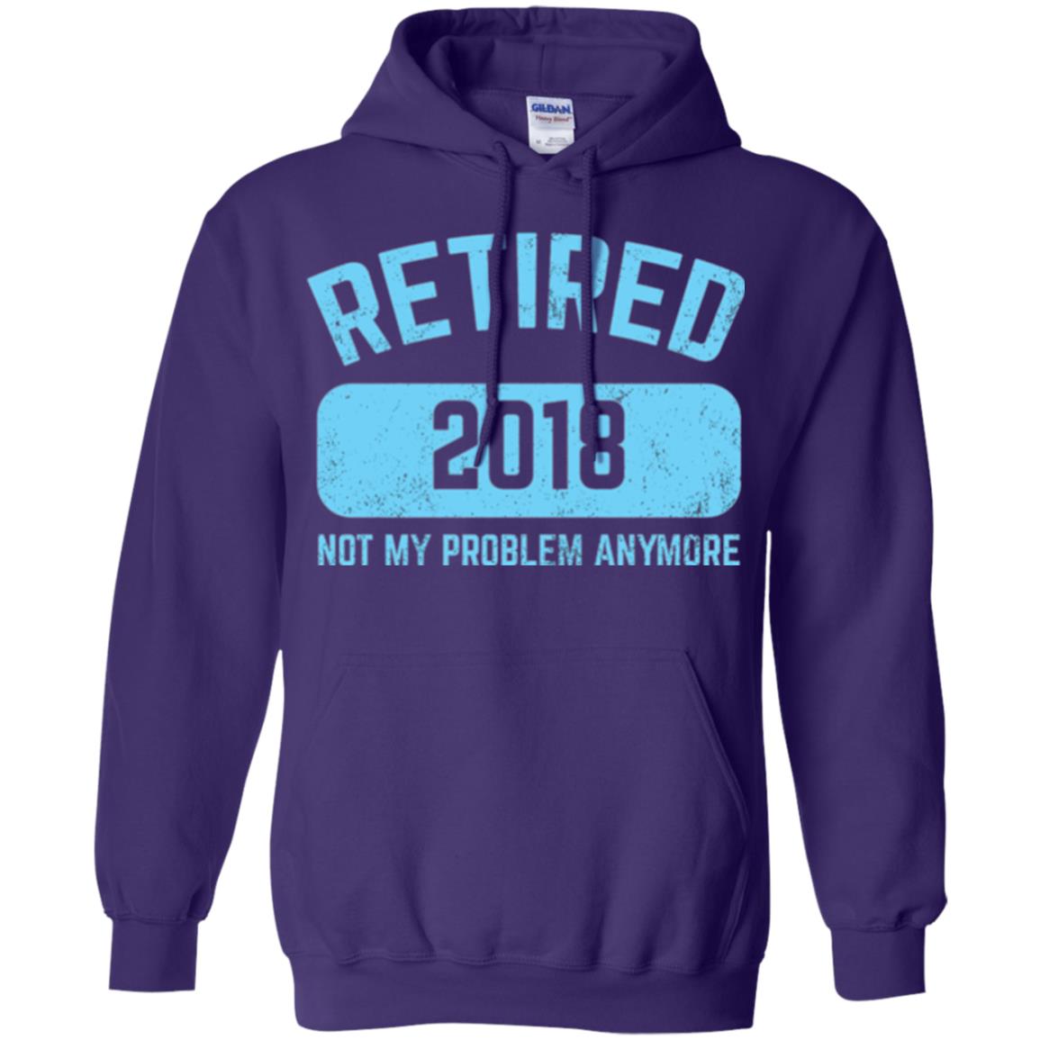 Funny Retirement Party Shirt Not My Problem Anymore 2018 Purple