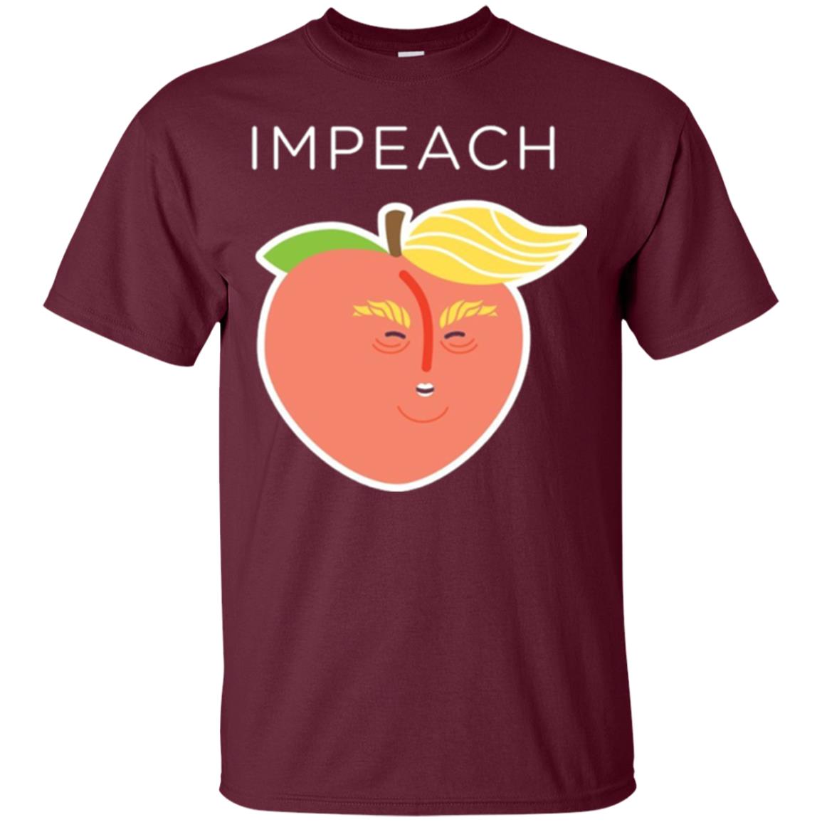 Anti Trump Peach Emoji T-shirt Impeach Donald Maroon