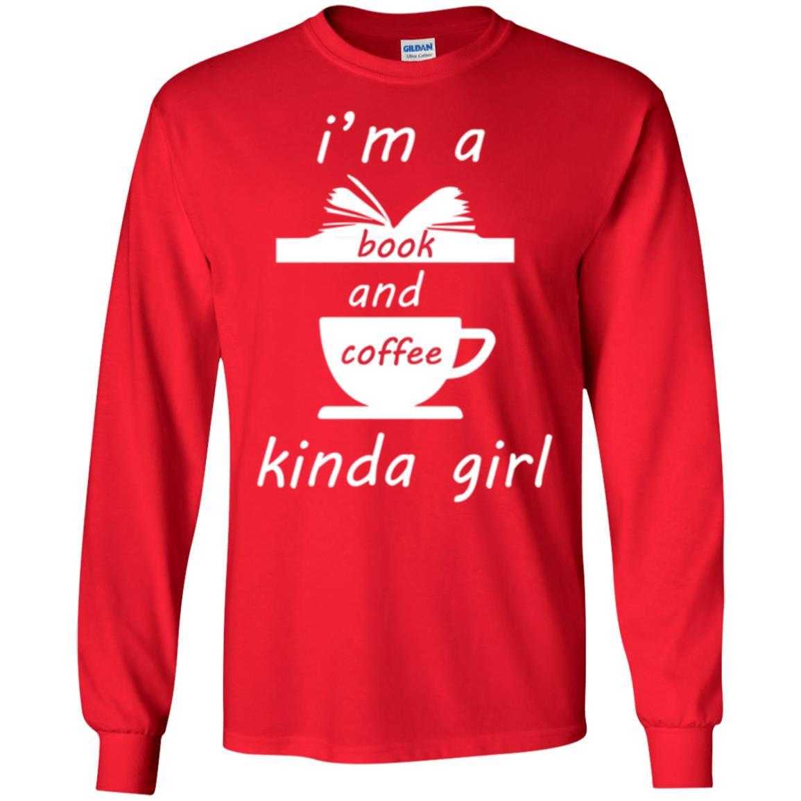 Book Lover T-shirt I'm A Book And Coffee Kinda Girl T-shirt Red
