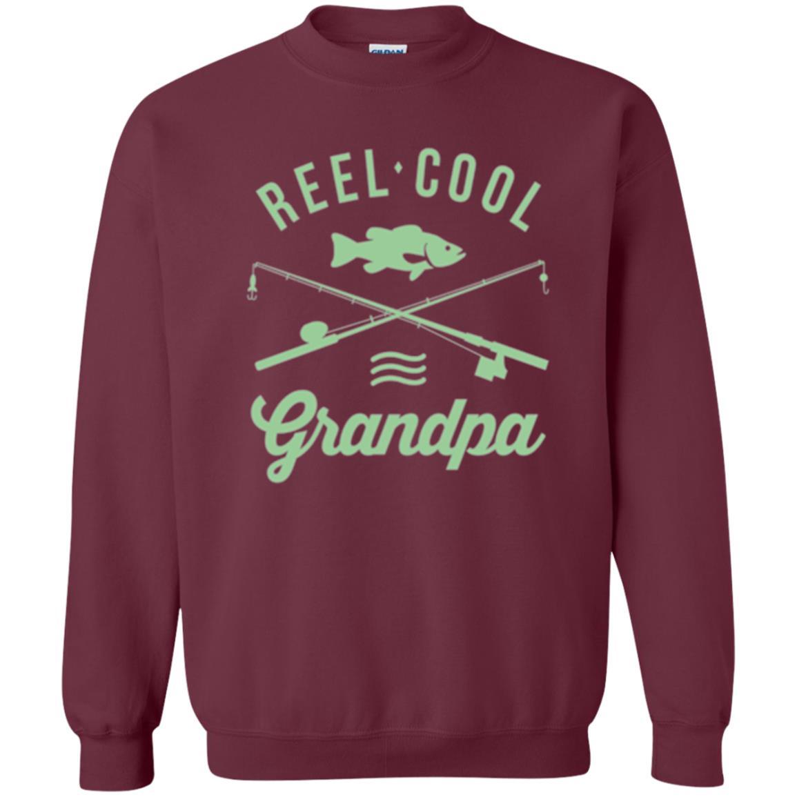 Fisherman T-shirt Retired Grandpa Reel Cool Maroon