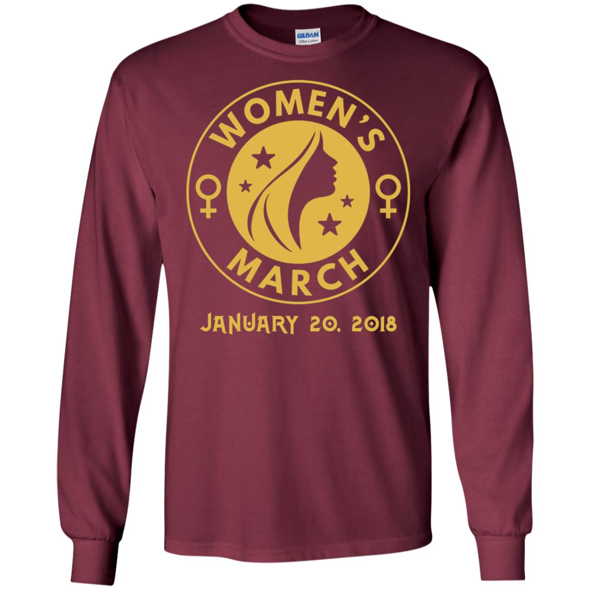 Women_s Right T-shirt Women_s March January 20th 2018 Protest Maroon