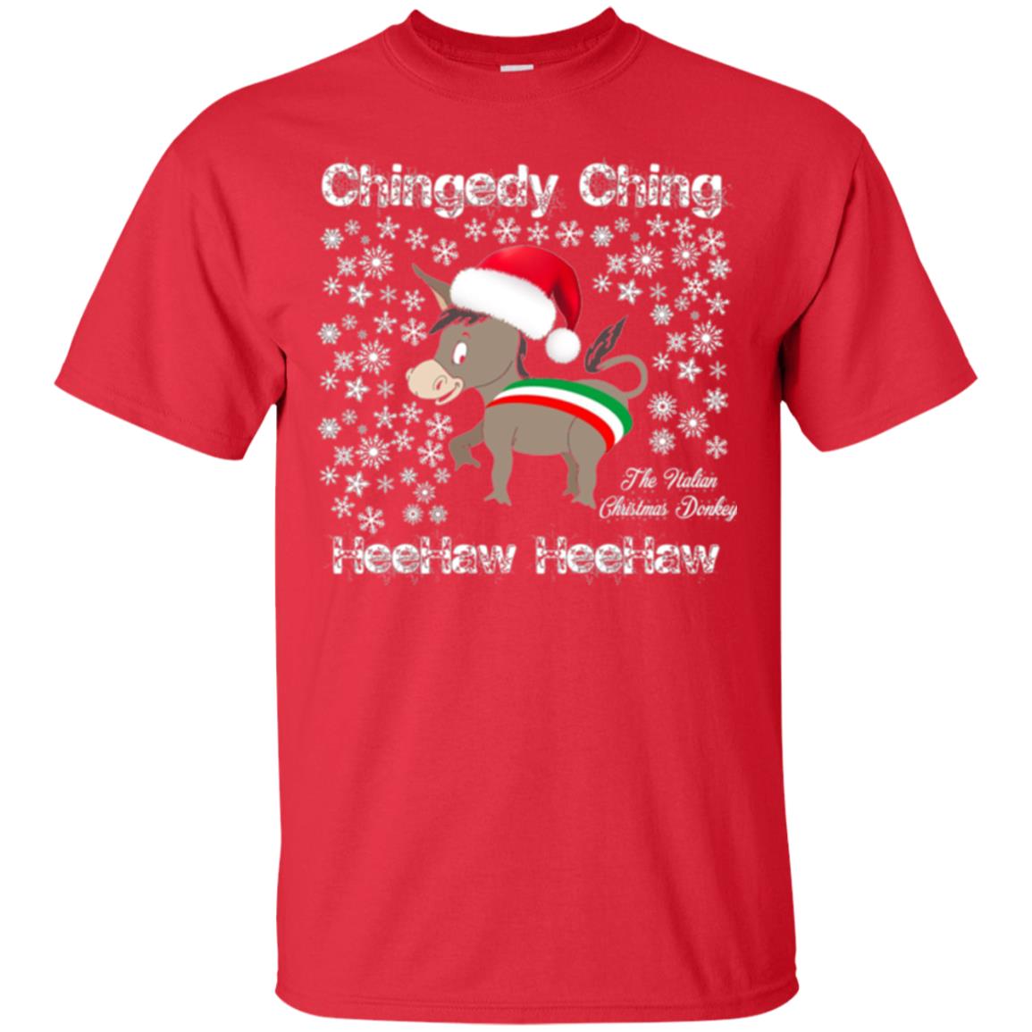 Christmas T-shirt The Italian Christmas Donkey Red