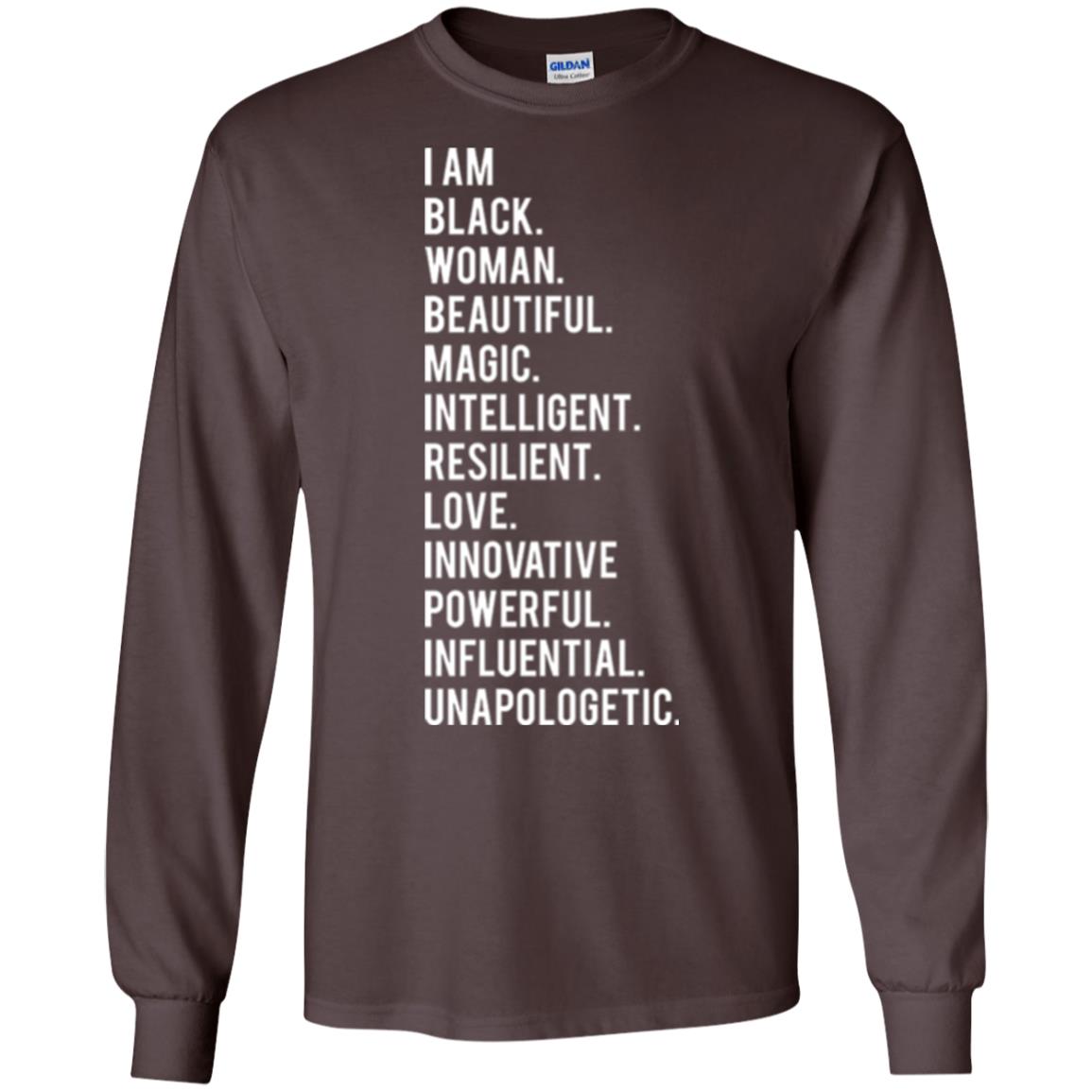 I Am Black Woman Black History Month 2018 T-shirt Dark Chocolate