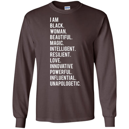I Am Black Woman Black History Month 2018 T-shirt Dark Chocolate