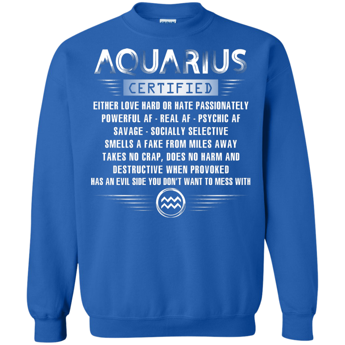 Aquarius Certified Either Love Hard Or Hate Passionately Powerful Af T-shirt