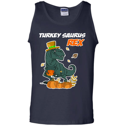 Turkey Rex Saurus Dinosaur Thanksgiving Idea Shirt Navy