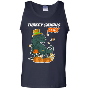 Turkey Rex Saurus Dinosaur Thanksgiving Idea ShirtG220 Gildan 100% Cotton Tank Top
