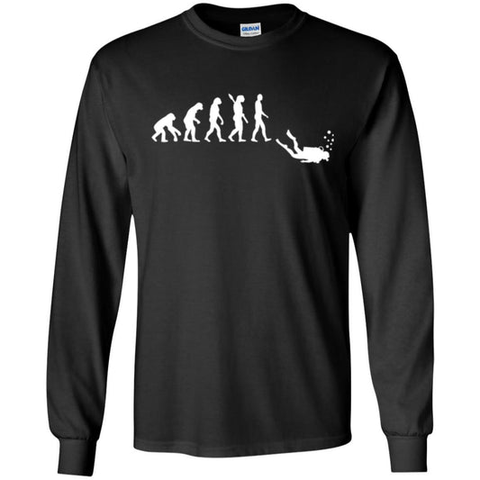 Diver T-shirt Evolution Of Man T-shirt Black